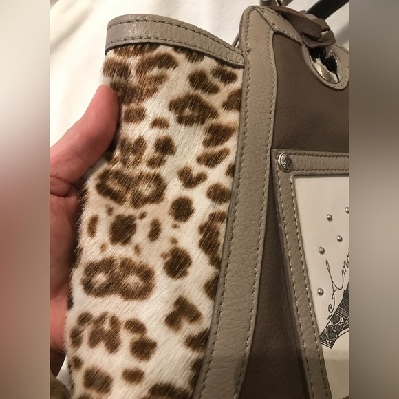 Brighton PARIS tote Beige mushroom TALI Leather & faux fur Shoulder - Picture 5 of 13